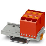 Phoenix Contact - Durchgangs-Reihenklemme Verteilerblock PTFIX 6X10/S-NS35 RD − 10 Stück