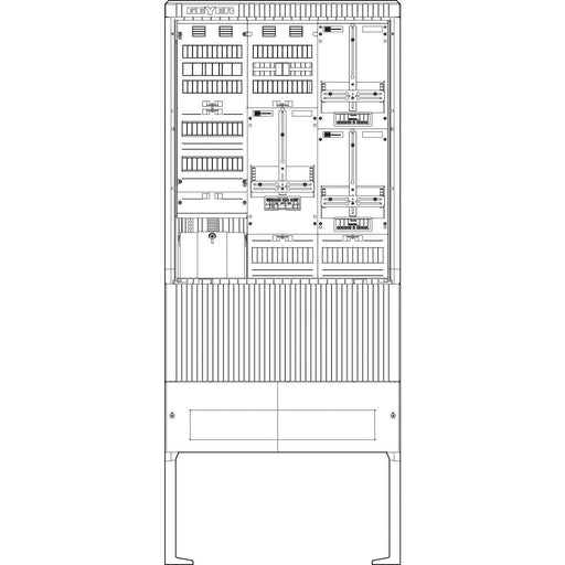 ABN - Zähler-Komplettschrank Zähleranschlusssäule SZ207ZA2412 2 ZPTSG APZ 4pol