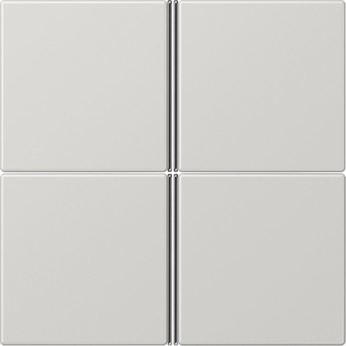 Jung - Abdeckung/Bedienelement für Installationsschalterprogramme Tastensatz 4-fach lgr LS 404 TSA LG komplett − 1 Stück