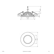 EVN Lichttechnik - Downlight/Strahler/Flutlicht P-LED Deckeneinbauleuchte DL10502 3000K 350mA rund ws