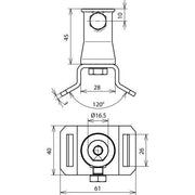 DEHN - Zubehör/Ersatzteile für Erdung und Blitzschutz Bügel f.Spannbänder AS SPB25 BB16 V2A B25mm NIRO