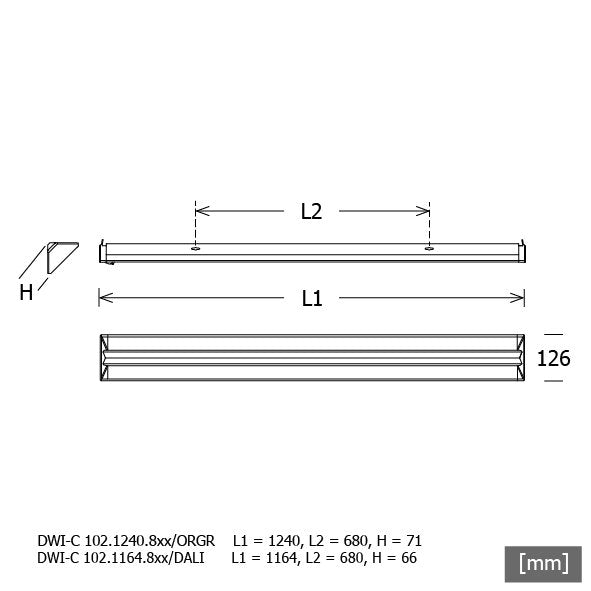 LTS Licht&Leuchten - Decken-/Wandleuchte LED-Eckleuchte DWIC102.1164.840DAws 840, DALI, ws