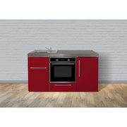Stengel - Mini-Küche Miniküche Premiumline MPBBR160KSIKFreBliS Bordeauxrot