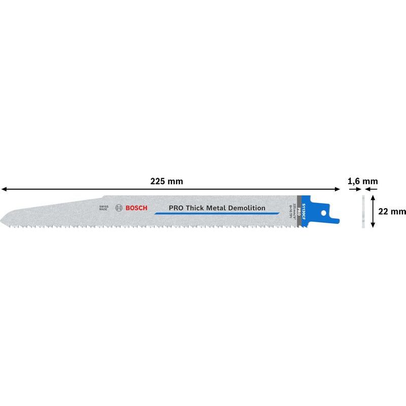 Bosch - Säbelsägeblatt PRO Thick Metal Demolition 2608657528 S1130CF