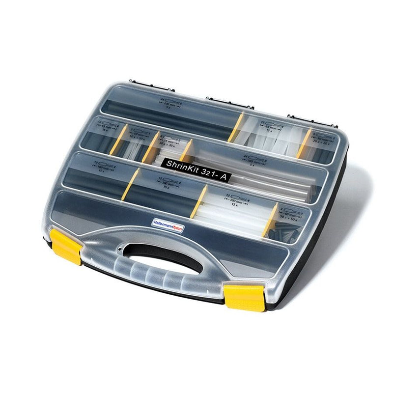 HellermannTyton - Sortimentskasten mit Schrumpfschlauchabschnitten Schrumpfschlauch-Set 380-03003 SHRINKIT 321-A