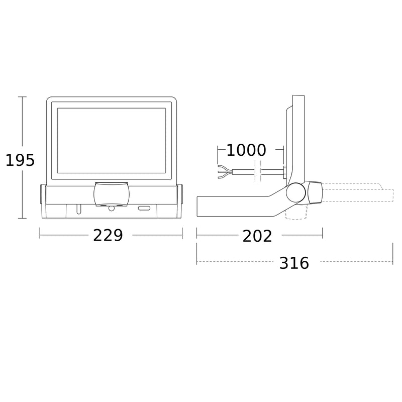 Steinel - Downlight/Strahler/Flutlicht Sensor-LED-Strahler XLED ONE S 3000K ANT 3000 K