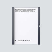 Siedle&Söhne - Zubehör/Ersatzteile für Türkommunikation Namensschild kpl. 210007068-00 Anthrazitgrau