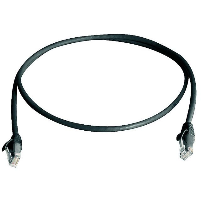 Telegärtner - Patchkabel Kupfer Patchkabel U/UTP C.6 2,0m 100008322 sw, MP8 250,LSZH1:1