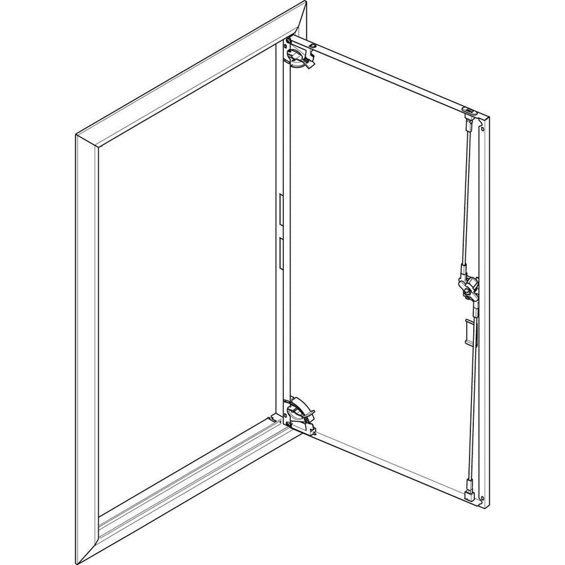 ABN - Tür/Bedientableau (Schaltschrank) Blendrahmen mit Volltüre GBRU27T f.Flachvert.,2x7reih