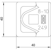 OBO Bettermann - Verbinder für Blitzschutz Schnellverbinder 249 8-10 CU-OT Oberteil 8-10mm, Cu − 100 Stück