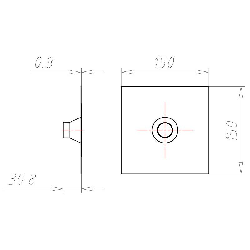 Kaiser - Zubehör/Ersatzteile für Dose/Gehäuse für Montage in der Wand/Decke Rohrmanschette 9089-49 D25-32mm Vlies-Butyl