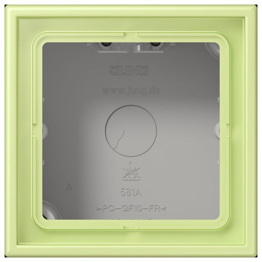 Jung - Aufputzgehäuse für Unterputzgerät Aufputz-Kappe 1fach LC 581 A 222 vert jaune clair