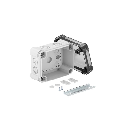 OBO Bettermann - Dose, Gehäuse für Montage auf der Wand/Decke Kabelabzweigkasten X06 R LGR-TR m.transp. Deckel