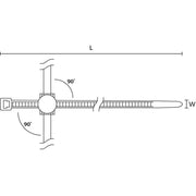 HellermannTyton - Kabelbinder Befestigungsbinder 156-01601 Edgeclip CBTO50R HS − 500 Stück