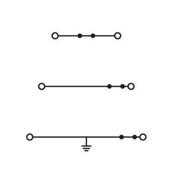 WAGO - Schutzleiter-Reihenklemme Dreistockklemme 870-567 0,08-2,5/4qmm PE/N/L − 50 Stück