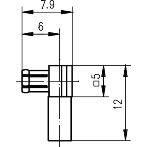 Telegärtner - Koax-Steckverbinder MCX-Kabelwinkelstecker cr 100024984 G8 (RD-316) − 5 Stück
