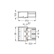 WAGO - Steckverbinder für steckbare Gebäudeinstallation Stecker 3-polig 770-273/073-000 Kod. B,hellgrün − 100 Stück