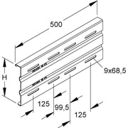 Niedax - Verbinder für Kabeltragsystem Stoßstellenverbinder WSVSN 200.500 S 201,5x500mm Stahl vz