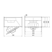 Maico - Ventilator für Kanaleinbau Kanalventilator DPK 31/1-S EC Kanal 600x350