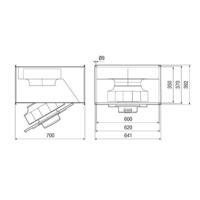 Maico - Ventilator für Kanaleinbau Kanalventilator DPK 31/1-S EC Kanal 600x350