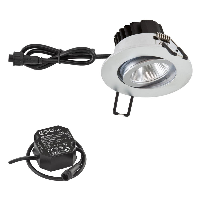 EVN Lichttechnik - Downlight/Strahler/Flutlicht P-LED Einbauleuchte PC650N91502 230V 3000K chr/matt