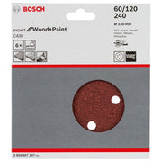 Bosch - Schleifpapierset Schleifblatt C430, 150 mm, 2608607247 60 120 240 6 Löcher