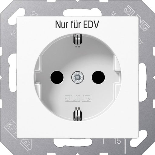 Jung - Steckdose SCHUKO-Steckdose Aufdr.EDV A 1520 EDV WW alpinweiß