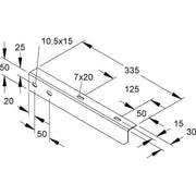 Niedax - Ausleger für Kabeltragsystem Winkelausleger WAI 200 S 30x50x335mm