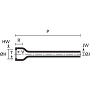 HellermannTyton - Aufteilkappe Warmschrumpfformteil 138-1-G-PO-X-BK schwarz
