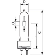 Philips Lighting - Halogen-Metalldampflampe ohne Reflektor Entladungslampe CDM-T 70W/942 70W G12