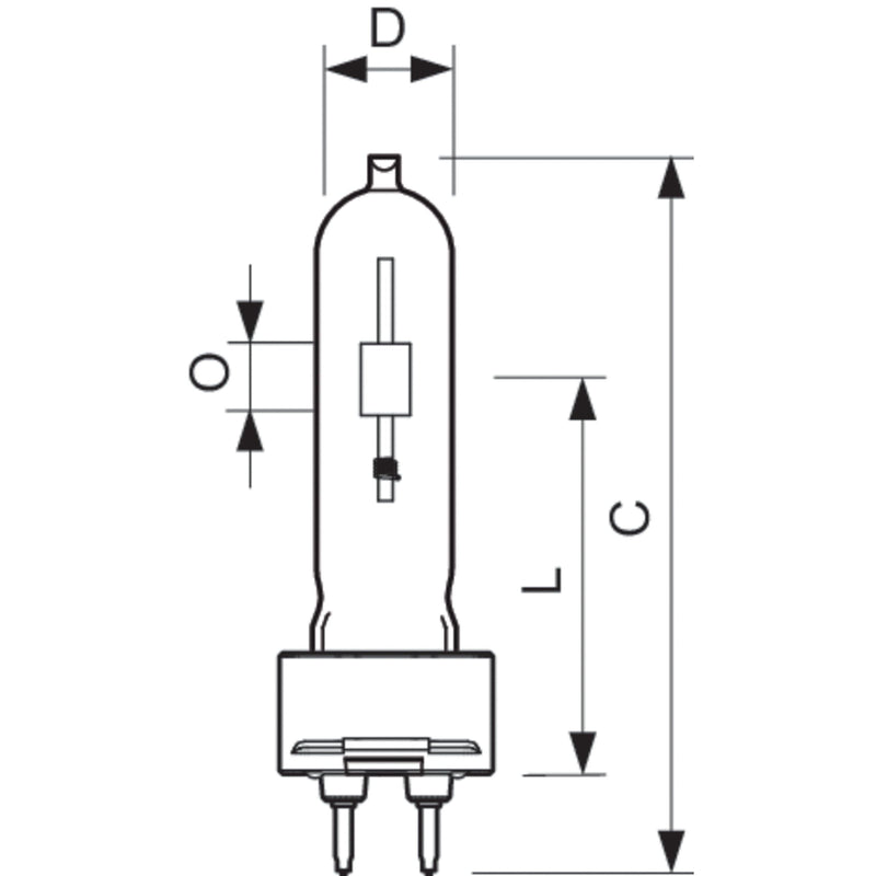 Philips Lighting - Halogen-Metalldampflampe ohne Reflektor Entladungslampe CDM-T 70W/942 70W G12