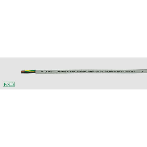Energiekabel < 1 kV, für ortsveränderlichen Einsatz HEL JZ-602-PUR 5xAWG16 5G JZ-602-PUR 5xAWG16 1,5 PUR-Steuerltg UL