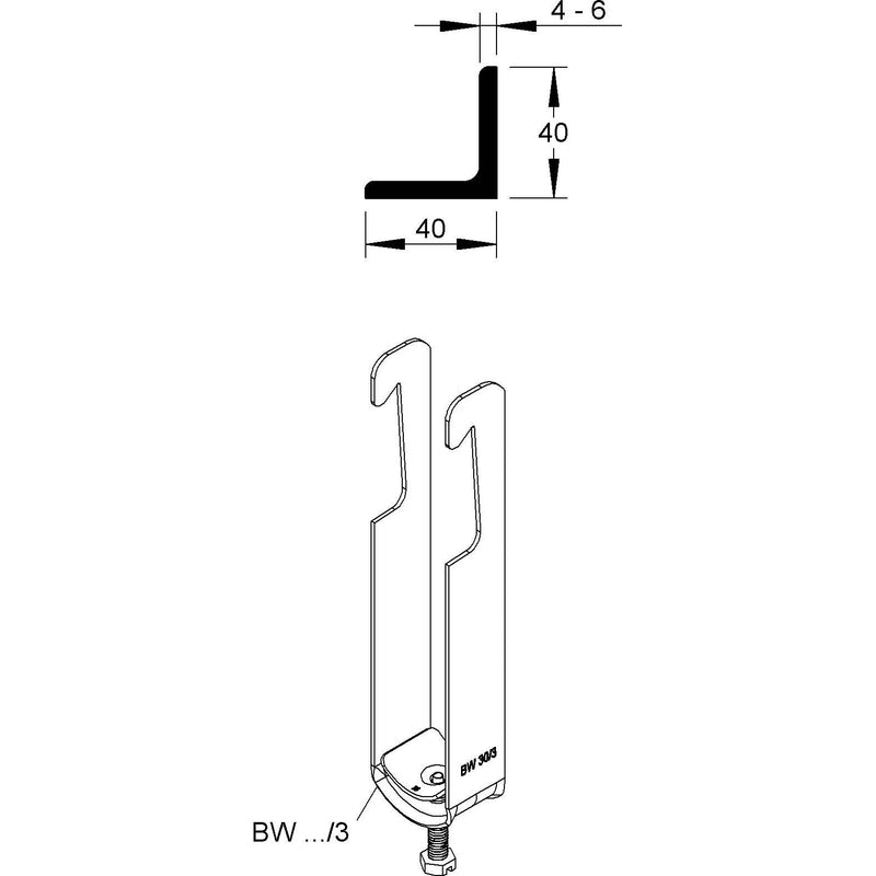 Niedax - Bügelschelle BW 30/3 − 100 Stück
