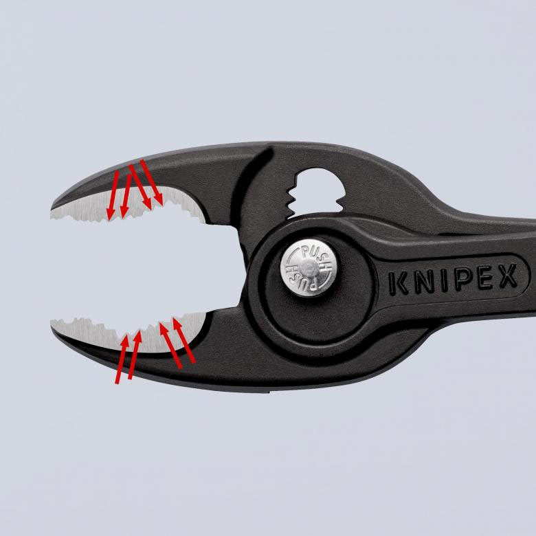 Knipex - Wasserpumpenzange Frontgreifzange 82 02 200 schwarz atramentiert − 6 Stück
