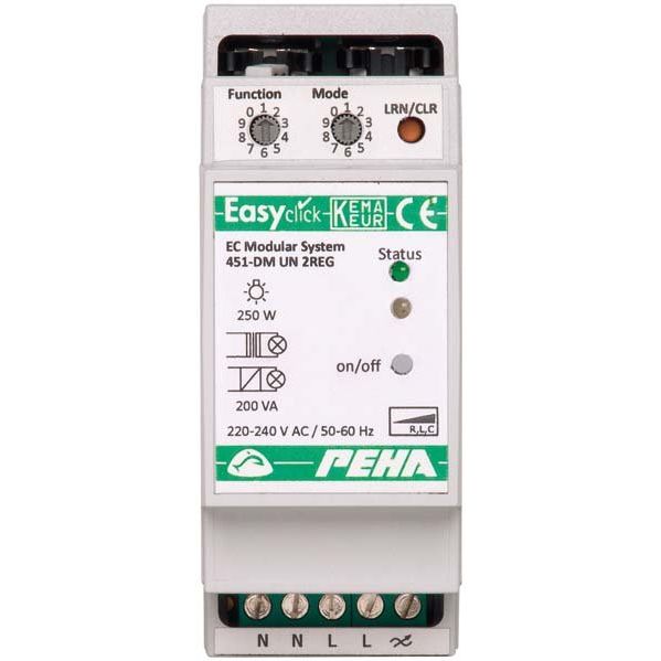 Peha - Bussystem-Dimmaktor Easyclick-Modul-UNI-Dimm D 451 FU-DM UN 2REG 1-Kanal, 2TE