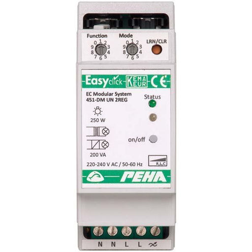 Peha - Bussystem-Dimmaktor Easyclick-Modul-UNI-Dimm D 451 FU-DM UN 2REG 1-Kanal, 2TE