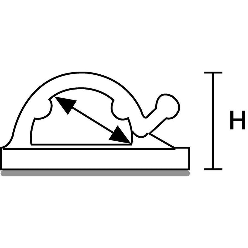 HellermannTyton - Befestigungsschelle für Kabel/Rohre Klebesockel RB5 PA66 BK 50 19x19mm − 50 Stück