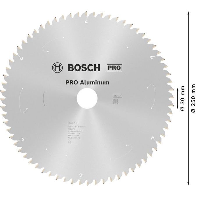 Bosch - Kreissägeblatt PRO Aluminium cordless 2608837778 Kreissägeblatt 250 x
