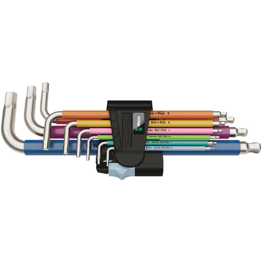 Wera - Innensechskantschlüsselset Hex-Plus Winkelschlüssel 05022669001 1,5-10mm, m. Haltef
