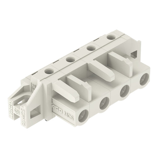 WAGO - Leiterplattensteckverbinder THT-Federleiste abgewink. 722-834/031-000 7,5mm,lichtgrau − 50 Stück