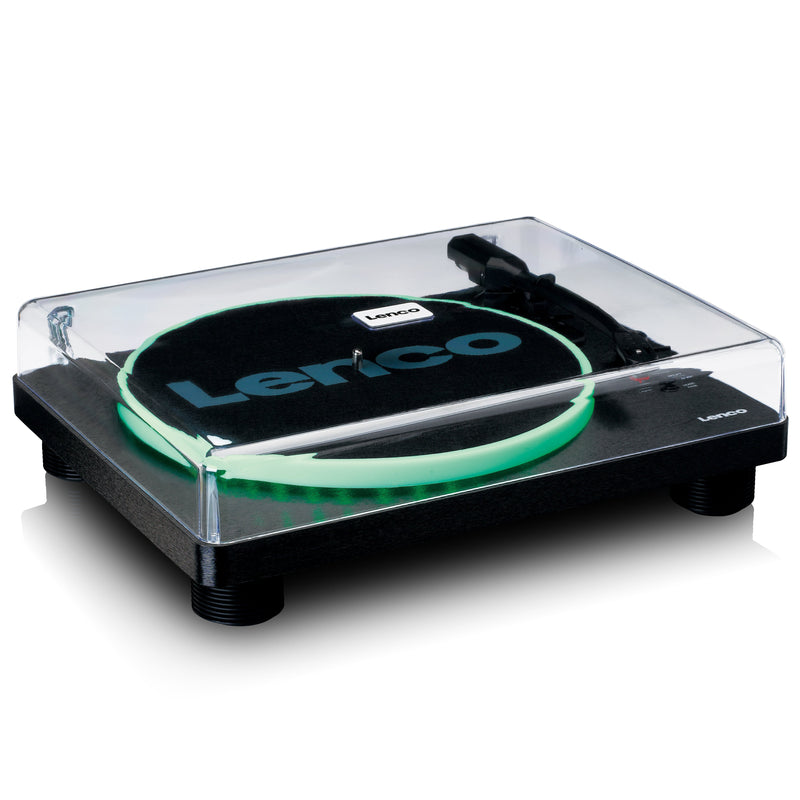 LENCO - Schallplattenspieler LED Plattenspieler LS-50LEDBK Black integr.Lautspr
