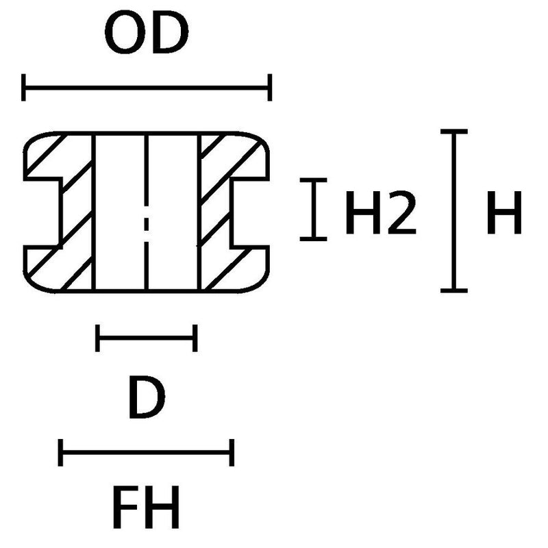 HellermannTyton - Durchführungstülle HV1204-PVC-BK-M1 − 1000 Stück