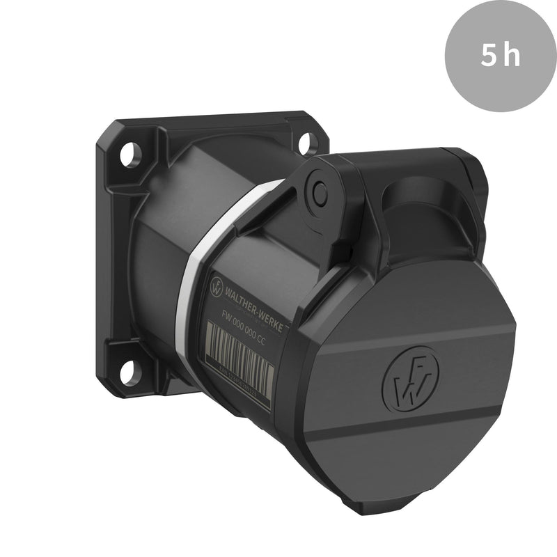 Walther Werke - CEE-Anbausteckdose (IEC 60309) CEE NEO Anbaudose FW512305CC schräg 1 6A 3P 5h