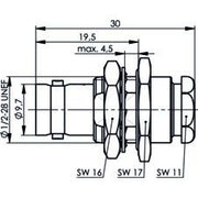 Telegärtner - Koax-Steckverbinder BNC-Kabeleinbaubuchse 100023371 50Ohm