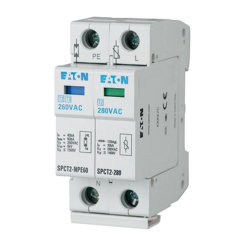 Eaton - Überspannungsableiter für Energietechnik/Stromversorgung Überspannungsableiter SPCT2-280-1+NPE steckbar, 1p+N