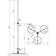 DEHN - Fangeinrichtung für Blitzschutz Fangmast FM D30 L2300 #819282 DBS R320 GFKALSTTZN