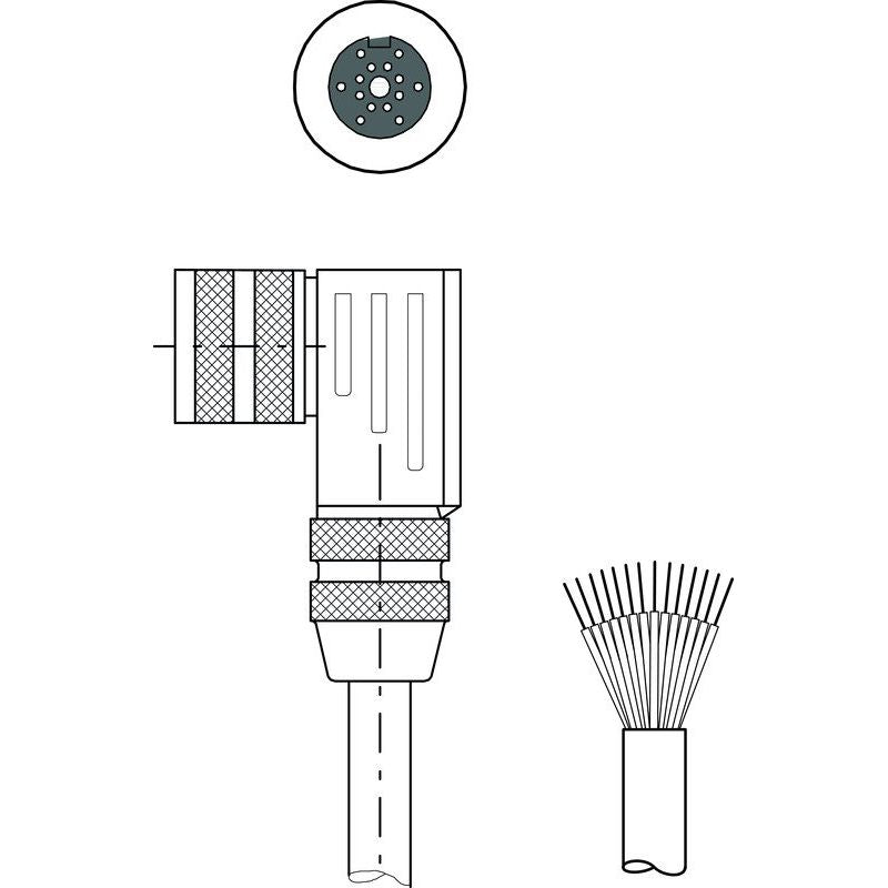 Leuze - Konfektioniertes Sensor-Aktor-Kabel Anschlussleitung KB-014S- 10000-14