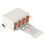 WAGO - Leiterplattensteckverbinder 1-Leiter-THT-Federleiste 2092-1358/000-1000 CAGE CLAMP,lichtgrau − 50 Stück
