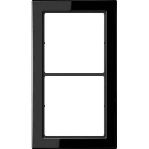 Jung - Abdeckrahmen Rahmen 2-fach sw FD 982 SW waage/senkrecht