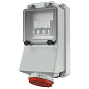Mennekes - CEE-Steckdose abschaltbar, abgesichert (IEC 60309) Wanddose 5012 16A,5p,6h,400V,IP44